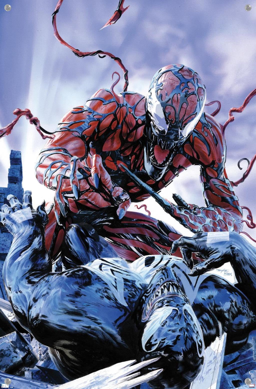 Marvel Comics - Carnage - Battle with Venom Wall Poster with Push Pins, 14.725" x 22.375"