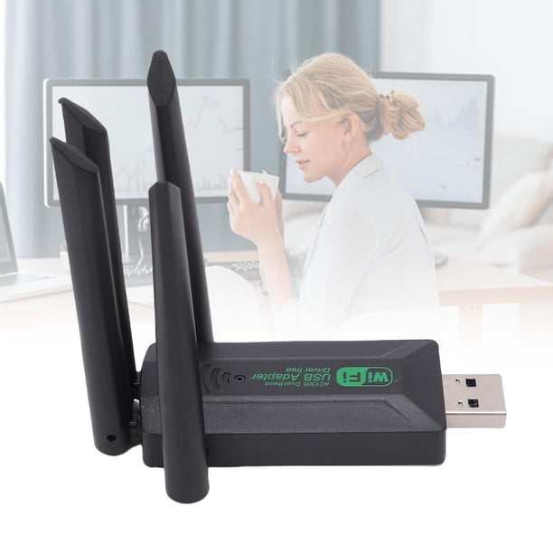Adaptador USB De WiFi De Doble Banda Para Escritorio, Unidad Interna Gigabit De 2,4G Y 5G, Dongle De Red Inalámbrica Para PC De Escritorio De 1300Mbps Con Antena
