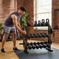 thumbnail image 4 of Reebok 3-Tier Storage Rack – 1,000 lb Capacity Steel Organizer for Dumbbells & Olympic Plates, 4 of 6