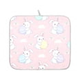 thumbnail image 2 of Heart Raspberry Flower Drying Dish Mat Quick Drying Absorbent Soft Durable for Kitchen 16" x 18", 2 of 10