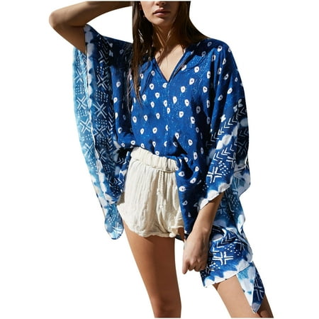 

Trench Coats for Women faux Leather Jacket Women Women Print Chiffon Beach Kimono Cardigan Blouse Shawl Loose Top Outwear Womens Cardigan Clearance Girls Winter Coats Blue XL
