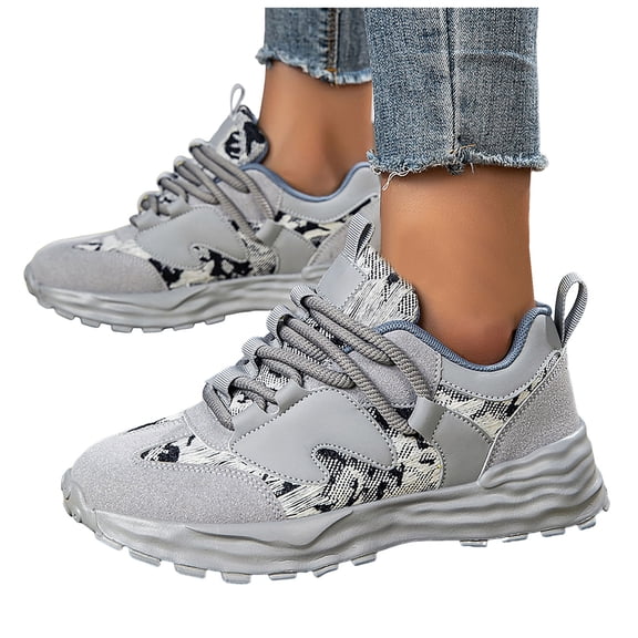 Men's Casual Lace Up Running Shoes Waterproof Slip On Sneakers Breathable Platform Non Slip Tennis Shoes Gray Size 10