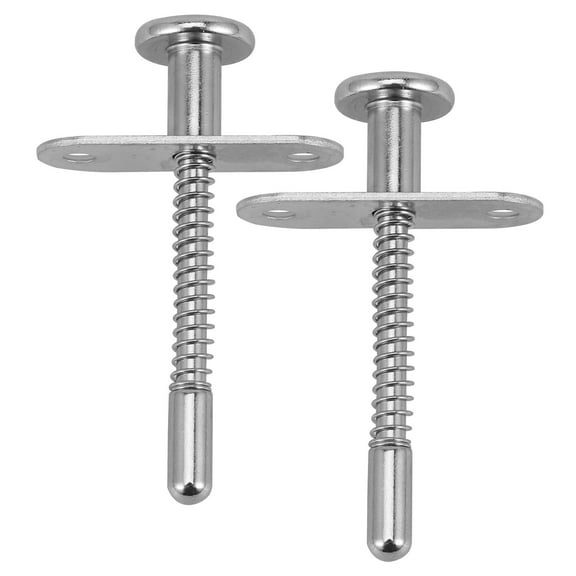 BESTOYARD 2Pcs Iron Spring Loaded Plunger Latches Silver for Guitar Furniture