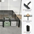 thumbnail image 5 of Merrland 14 Inch Full Size Bed Frame, Heavy Duty Metal Platform with Storage, Steel Slat Support, Easy Assembly, Black, 5 of 7
