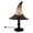 Black-7.08in, variant on Witch Hat Lamp,Stained Glass Resin Wizard Hat Light Gothic Table Lamp Spooky Decorative Standing Lights Haunted Wiccan Gifts Mystical Home Decorations for Halloween,Bedroom,7.08 Inch