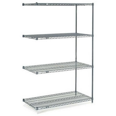 Nexel A21366N5 21 x 36 x 63 in. Nexelon 5 Tier Wire Shelving Add-On Unit, Blue Epoxy
