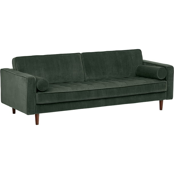 Amazon Brand \u2013 Rivet Aiden MidCentury Modern Leather Sofa Couch