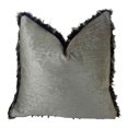thumbnail image 3 of Plutus Wolf Faux Fur Handmade Throw Pillow - Black & White - 18 x 18 in., 3 of 4
