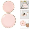 thumbnail image 6 of Greenadscape Round Pink Paper Plates For Family Gathering 16Pcs 9In, 6 of 8