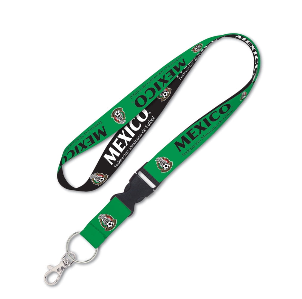 Mexico Soccer White Badge Reel with Safety Lanyard 