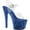 Clear PVC/Blue Glitter, variant on Women's Pleaser Sky 308LG Platform Sandal