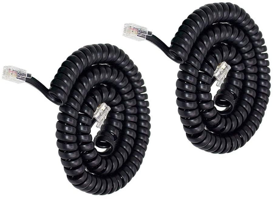 Telephone Phone Handset Cable Cord,Uvital Coiled Length 1.2 to 10 Feet