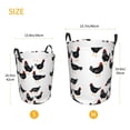 thumbnail image 2 of Large Laundry Basket with Handles - Hand Drawn Black Funny Chicken Kids Baby Dirty Clothes Laundry Hamper for Bedroom Aesthetic, 2 of 5