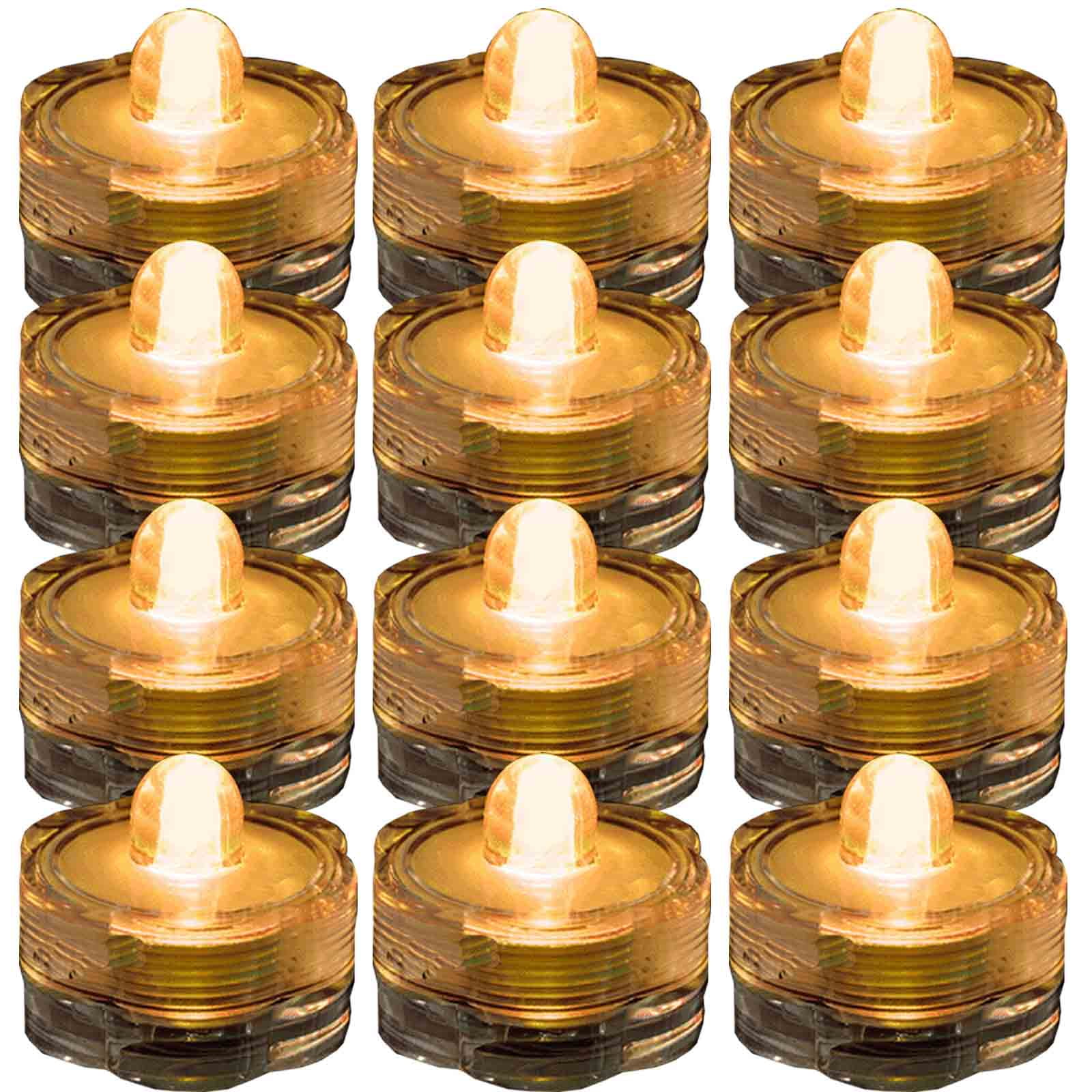 JYtrend Submersible Led Lights, Waterproof Tea Lights for Centerpieces