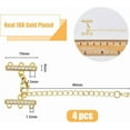 thumbnail image 2 of 4 Sets 18K Gold Plated Necklace Connectors Multi Strand Clasps with Chain Extender Zirconia Jewelry Locking Clasp Necklace Separator, 2 of 6