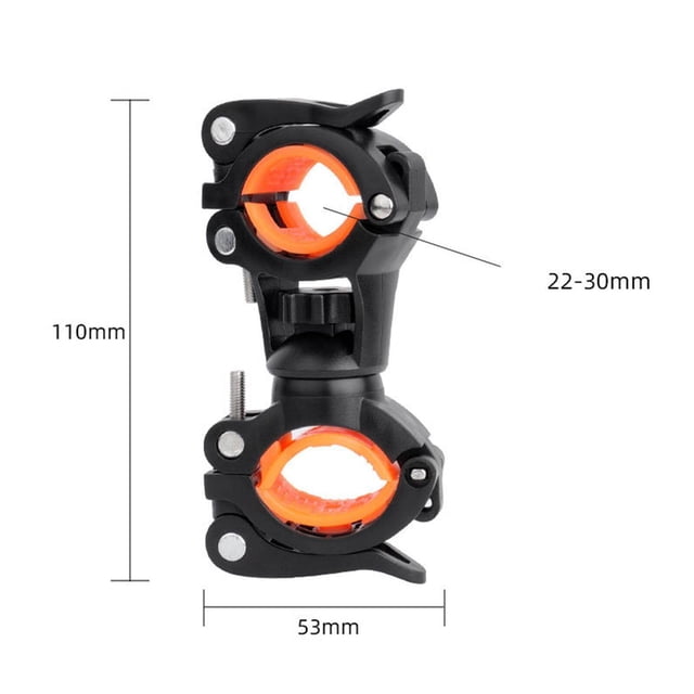 360 Rotation Bicycle Mount Road Bike Mount Clip Clamp Headlight Flash Light Holder 22-30mm Black Blue