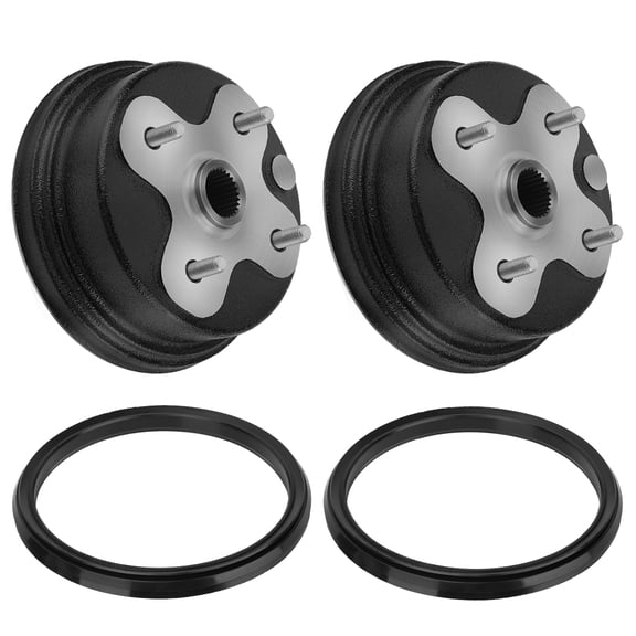 M MATI 2X Front Wheel Brake Drum Hub & Dust Seal for Yamaha Timberwolf 250 YFB250FW 4x4 2x4 1994-2000