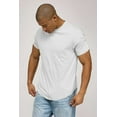 thumbnail image 3 of Real Essentials 5 Pack: Men’s 100% Cotton Hipster Curved Hem Droptail Tee – Premium Longline T-Shirts with Long Tail Drop Cut, 3 of 5