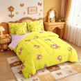 thumbnail image 2 of Manfei Lovely Bowtie 7 Pieces Full Size Bedding Sets,Baseball Sport Full Size Bed in a Bag,Pink Reversible, 2 of 7