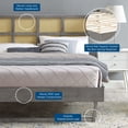 thumbnail image 4 of Platform Bed Frame, Queen Size, Wood, Grey Gray, Modern Contemporary Urban Design, Bedroom Master Guest Suite, 4 of 9