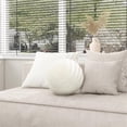 thumbnail image 2 of Luna Coussin Rond 12 Pouces Boule d'Accent Ivoire Blanc Boucle, 2 of 5