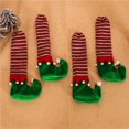 thumbnail image 3 of Matsuzay 1 par de fundas navideñas para patas de sillas, festivales de Navidad, fiestas, vacaciones, hogar, comedor, Bar, Hotel, dormitorio, Barra de herramientas Verde, 3 of 6