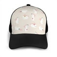 thumbnail image 3 of Naloa Beautiful Rabbit Adult adjustable Print Baseball Hat, Patchwork curved brim baseball capfor Men and Women, One Size, 3 of 5