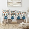 thumbnail image 5 of Americanflat 20"x20" Blue and Orange Diamond Pattern Design Throw Pillow with Premium Polyester, 5 of 8