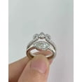 thumbnail image 4 of Bluebell Jewels 2Ct Marquise Cut CZ Bridal Wedding Ring Set 14K White Gold Finish, 4 of 5