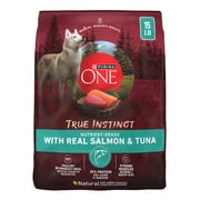 Purina ONE True Instinct High Protein Dry Dog Food for Adult Dogs, Muscle Support, Salmon & Tuna, 15 lb Bag
