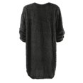 thumbnail image 3 of Womens Crew Neck Long Sleeve Spring Fall Dresses,Women Winter Sweater Knit Crewneck Warm Long Sleeve Casual Sweatshirts Dress Black, 3 of 5
