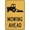 Warning Sign 3, variant on Must Turn Left Reflective Aluminum Sign - 8"x12", Rust Free, Weather Resistant, Waterproof, Easy To Mount - Intersection, Parking Lot, Road, Driveway