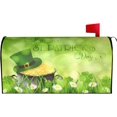 thumbnail image 2 of Happy St. Patricks Day Mailbox Cover Magnetic Standard Size Letter Post Box Cover Wrap Oversize Decoration Welcome Home Garden Outdoor 25.5" Lx 21" W, 2 of 6
