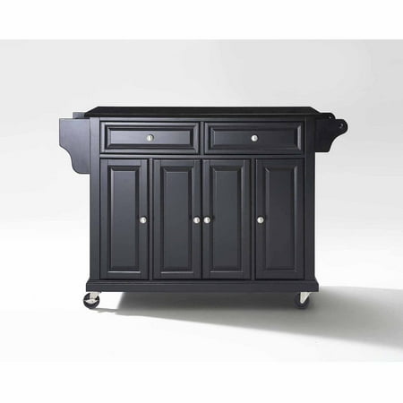 crosley furniture solid black granite top kitchen cart walmart com