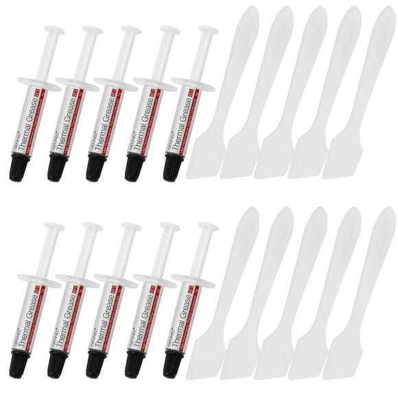 GENNEL 10-Pack GT-1 Silver CPU Thermal Paste (1g*10), High Performance, Thermal Compound Paste, Heat Sink Compound, Ultra-Low Thermal Impedance Thermal Grease for CPU/PS4/PS5/PC/GPU Coolers