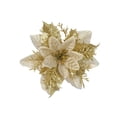thumbnail image 2 of Cheers.US 6Pcs Glitter Christmas Flowers Christmas Tree Christmas Wreath Accessories Ornaments,5.5 Inch Artificial Poinsettia Flowers for Xmas Holiday Home Party Decor, 2 of 7