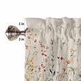 thumbnail image 5 of Kitchen Curtains 54 Inches length, Vintage Botanical Window Treatment Curtain Drapes, Spring Floral Summer Botanical Rustic Decorative Window Curtains for Bedroom Cafe, 52"x54", 2 Panels, 5 of 7