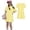 Yellow, variant on Grblisyd Summer dress for girls cute dresses Short Sleeve Dresses for Girls Beach Sundress 1-13T