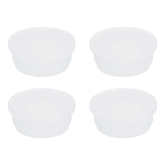 Tapón hueco de silicona en forma de T de Uxcell para agujeros de 33 a 34 mm, blanco, 4 piezas