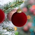 thumbnail image 5 of Christmas Ornaments, 6 PCS 3.15 Inch Large Velvet Christmas Balls - Christmas Tree Decoration Baubles Ornaments Shatterproof Hanging Balls for Birthday Halloween Holiday Wedding Decorations, 5 of 6