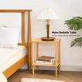 thumbnail image 3 of Mesa auxiliar Apicizon de 2 niveles con estante de almacenamiento y patas de madera maciza, 3 of 7