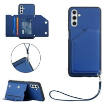 Allytech Wallet Purse Case for Samsung Galaxy A13 5G,Luxury PU Leather Flip Card Slots Holder Shockproof Slim Back Cover with Detachable Adjustable Wrist Strap.For Samsung Galaxy A13 5G,Blue