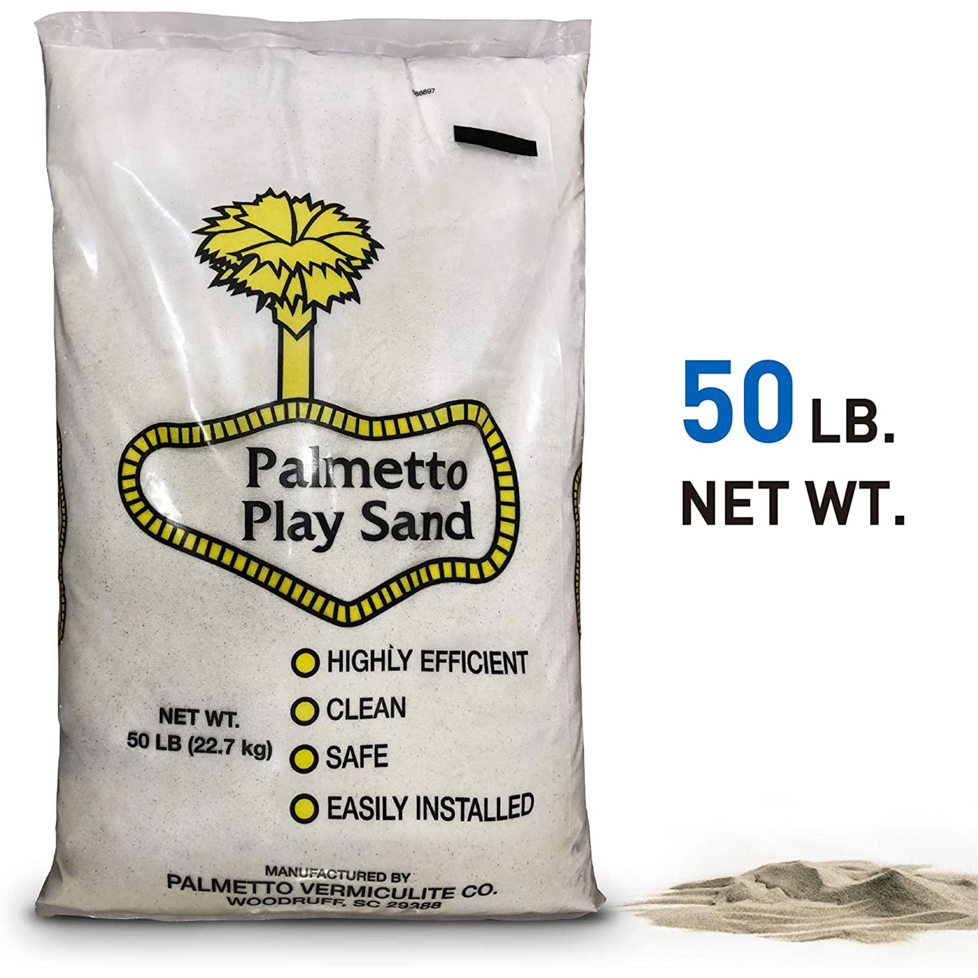 Palmetto Natural & Fine Play Sand for Sandbox, Sensory Bin, and Water Table, 50 lb Bag