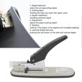 thumbnail image 2 of Large Steel Desktop Stapler, Non-Slip, Ergonomic and Easy to Use, 100 Sheet Capacity, for Home Office, 2 of 4