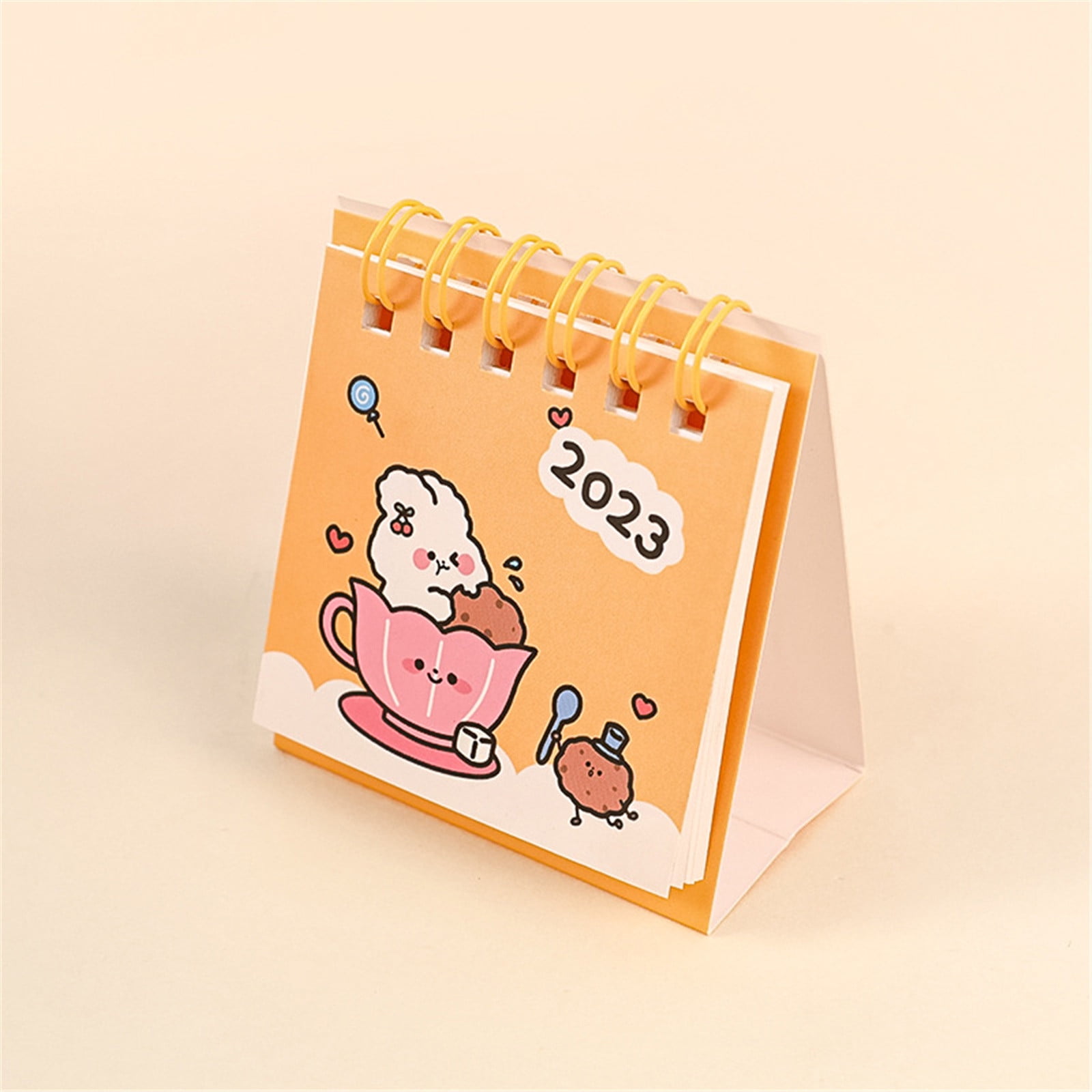 LnjYIGJ 2023 Creative Desktop Desk Calendar Student Portable Notepad Calendar Decoration Office & Stationery