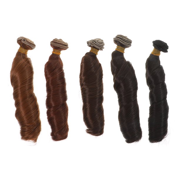 5 piezas de pelucas de repuesto de pelo rizado para muñecas, extensiones de pelo para muñecas, tramas de pelo para muñecas, accesorios para muñecas, materiales para el cabello
