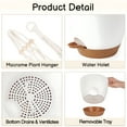 thumbnail image 3 of West Bay 3 Set Hanging Planters with Macrame Plant Hangers for Indoor Outdoor Plants Self Watering Pots Hanging Baskets Flower Pot Holders (White), 3 of 8