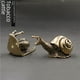 thumbnail image 1 of Adornos pequeños de caracol macizo de cobre puro para ceremonia del té, mascota de té, soporte creativo para bolígrafos con forma de caracol, artesanías con mango antiguo, 1 of 5