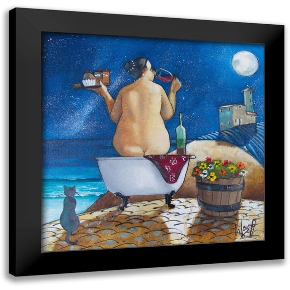 West, Ronald 12x12 Black Modern Framed Museum Art Print Titled - Bath I