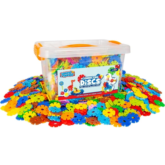 Creative Kids Connecting Discs- 1400 Piece Interlocking Plastic Disc Set for Safe, Fun, Creative Building - Educational STEM Construction Toy for Boys & Girls - Non Toxic - Ages 3 and Up